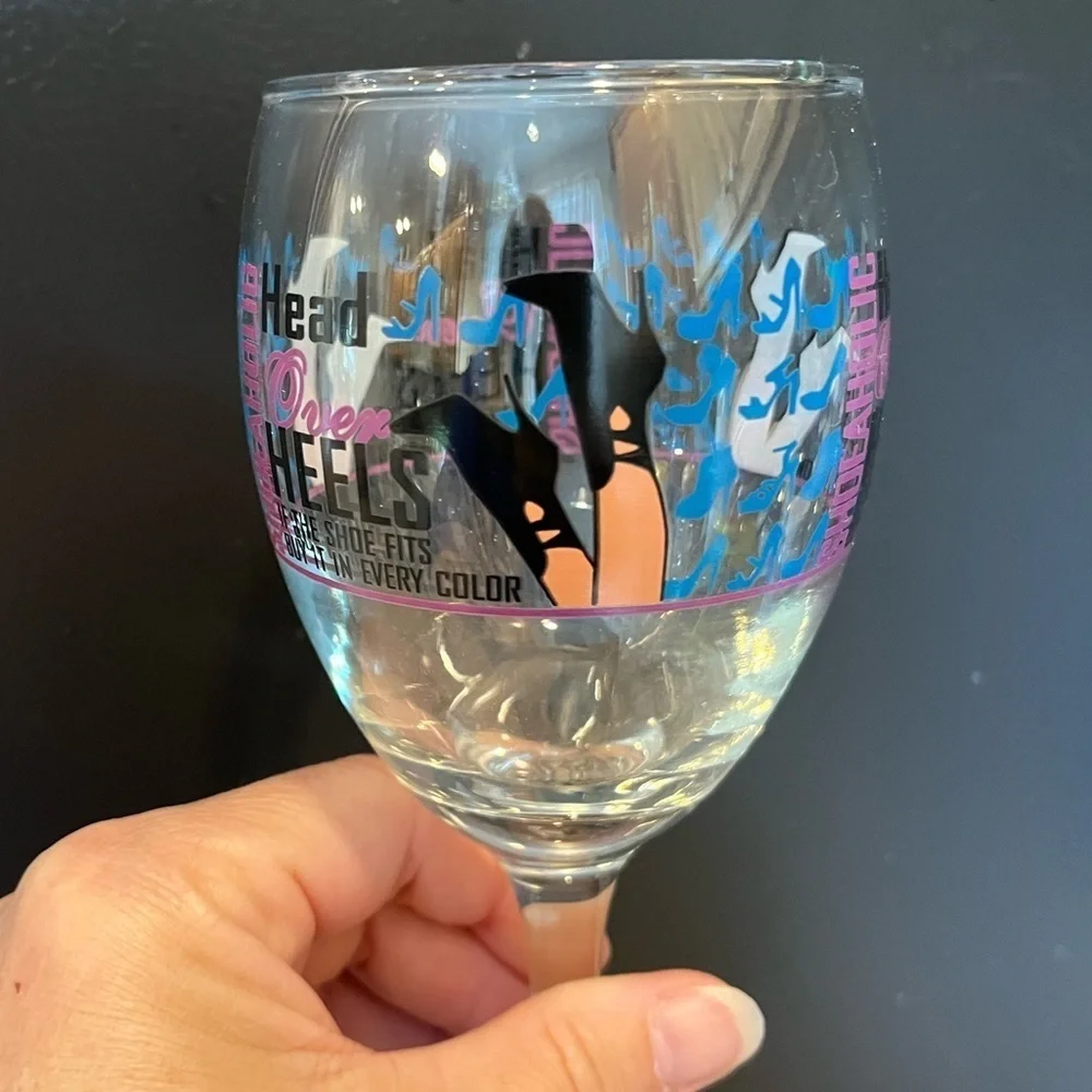 Wine Glass Head over Heels Shoe Shopaholic